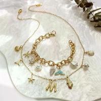 ราคา สร้อยคอตัวอักษรสำหรับผู้หญิง, จี้ทอง, สไตล์ฤดูร้อนอินเทรนด์โบฮีเมียน, การออกแบบเปลือกหอยวินเทจ, สร้อยคอเซิร์ฟเฟอร์ปลาดาว, เครื่องประดับ กระพรวน กระพรวน jewelry mystery jar กระพรวน (1731447978387539911