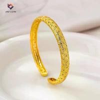 ราคา สร้อยข้อมือทองแดง ชุบทอง กำไลเปิด เครื่องประดับติดทนนาน สร้อยข้อมือ กำไล (1731969071401699079)