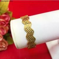 ราคา กำไล C งานดิบทองเหลืองลายคลื่นซิกเเซก แฟชั่น งานดิบไม่ได้ชุบ ทองเหลืองโบราณ ใส่ได้ทุกโอกาส พร้อมส่ง (1731859662894696228)