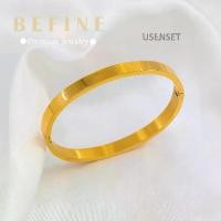 ราคา กำไลข้อมือ ผิวมัน แบบกลมเกลี้ยง กำไลทอง กำไลแฟชั่นใส่ได้ทั้งชายและหญิง กำไลฟรีไซส์ เครื่องประดับหรูหรา แบบกดล็อค ขนาด 4mm และ 6 mm (1729620268550424984)