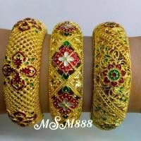 ราคา กำไลทอง กำไลสีทองลงยา ราคาต่อ 1 วง (1729663735336503852)