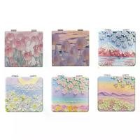 ราคา กระจกแต่งหน้า ทรงสี่เหลี่ยม ทิวลิป สองด้าน กำลังขยาย เหมาะสำหรับนักเรียน กระจกพับมือถือโต๊ะเครื่องแป้ง อุปกรณ์แต่งหน้า กระจกเครื่องสำอาง (1732247896797186088)