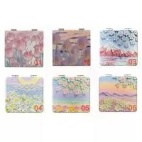 ราคา กระจกแต่งหน้า, กระเป๋าทิวลิปสี่เหลี่ยม, ภาพสีน้ำมัน, สองด้าน, กระจกเครื่องสำอาง, มือถือ, กระจกพับโต๊ะเครื่องแป้ง, อุปกรณ์แต่งหน้า (1731919243244767033)