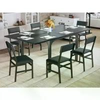 ราคา ชุดโต๊ะอาหาร 7 ชิ้น สำหรับ 4-6 คน เบาะโต๊ะในครัวแบบขยายได้ ชุด 6 ที่นั่ง รวม 6 ที่นั่ง โต๊ะทานอาหารแบบสี่เหลี่ยมผืนผ้า (1731692632173152020)