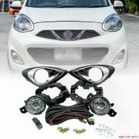 ราคา ปัจจุบัน ไฟตัดหมอก ไฟสปอร์ตไลท์ รุ่น นิสสัน มาร์ช NISSAN MARCH ปี 2013 - 2018 พร้อมครอบ สีดำ วงแหวนโครเมี่ยม และชุดสายไฟ 1 ชุด Motorcycle มอเตอร์ไซค์ (1731661357320669955)