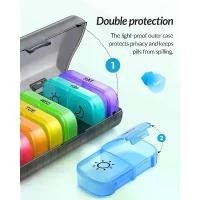 ราคา กล่องใส่ยารายสัปดาห์ 7 วัน 1 ชุด กล่องใส่ยาพกพา กล่องใส่ยา ช่องลับ กล่องใส่ยา เหมาะสำหรับการเดินทาง (1731752864129648331)