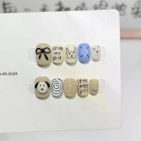 ราคา เคล็ดลับเล็บ, สวมใส่สั้นรายวัน, ดีไซน์โบว์ระบายสีมือน่ารัก, การออกแบบลูกสุนัข Hello, ศิลปะเล็บบรรเทา 3 มิติ, เสร็จแล้ว, ถอดออกได้ กัว วา บิวตี้ ลาย ขัด ผงมุก นิ้ว เท้า ปลอม ซิลิโคน (173189450249014582