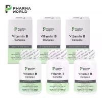 ราคา [แพ็ค 3 ขวด] วิตามินบีรวม ฟาร์มาเวิลด์ Vitamin B Complex Pharma World Vitamin B1 B2 B3 B5 B6 B7 B9 B12 วิตามิน บี1 บี2 บี3 บี5 บี6 บี7 บี9 บี12 มัลติวิตามินบี วิตามินบีคอมเพล็กซ์ วิตามินบี คอมเพล็กซ์