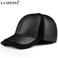 ราคา หมวกเบสบอลหนังแกะ LA SPEZIA หนังแท้สีดำ สำหรับผู้ชาย สไตล์ Snapback เหมาะสำหรับกิจกรรมกลางแจ้ง คุณภาพสูง อบอุ่น ปรับได้ เหมาะสำหรับฤดูใบไม้ร่วงและฤดูหนาว (1730721568153176556)