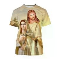 ราคา เสื้อยืดพิมพ์ลาย 3D, ดีไซน์พระแม่ของพระเจ้า Christian และพระแม่มารี, การออกแบบศรัทธาศาสนาคริสต์และพระเยซูครอส, พระเจ้าข้ามศรัทธาศาสนา, พระเยซูรักทุกคน, เสื้อลำลอง, ขายร้อนในปี 2025 (173181299250597230