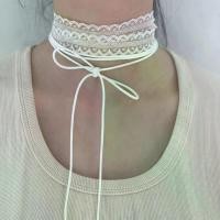 ราคา ผ้าพันคอริบบิ้นลูกไม้, การออกแบบชั้น, แคบ, สำหรับผู้หญิง, ฤดูใบไม้ผลิและฤดูร้อน, อเนกประสงค์, สร้อยคอกระดูกไหปลาร้า central cee skull cap หมวก nyของแท้ christian veil ผ้าเช็ดหน้า vivienne westwood (17