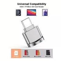 ราคา เครื่องอ่านการ์ด Type C Micro SD/TF, เครื่องอ่านการ์ดหน่วยความจำ USB C ถึง Micro SD SDHC SDXC OTG, อะแดปเตอร์เครื่องอ่านการ์ด Type C, เข้ากันได้กับ Mac, Windows, Lixus, Samsung Galaxy Note 20 S20 (173
