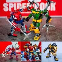 ราคา เข้ากันได้กับเลโก้, สไปเดอร์แมน, ไอรอนแมน, ปลาหมึก Dr.ของเล่นบล็อคตัวต่อ ชุด Mech Avengers ฆาตกร (1730935216736405768)