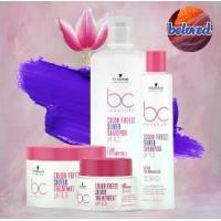 ราคา Schwarzkopf BC Color Freeze Silver Shampoo/Treatment แชมพู ทรีทเม้นท์ สำหรับสีเทาหม่น และบลอนด์หม่น (1729737318929042189)