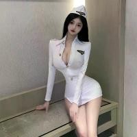 ราคา TOP SEXY ชุดตำรวจหญิง ชุดสาวแอร์โฮสเตส ชุดเครื่องแบบ ใส่ไนท์คลับออกงานได้ T-858 (1731952135930676235)