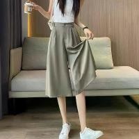 ราคา กางเกงขากว้างสำหรับผู้หญิง ฤดูร้อน บาง เทรนด์ใหม่ 2025 กระชับสัดส่วน สูทและกระโปรงเอนกประสงค์ กางเกงคาปรีลำลอง กางเกง ผ้า โรเชฟ กางเกง ขาบาน 7 ส่วน victoria ' secret กางเกง (1732057820832041603)