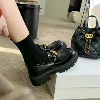 ราคา รองเท้าหนังขนาดเล็ก สไตล์อังกฤษ ส้นหนา พื้นหนา นิ้วเท้ากลม รองเท้า minxshoes buax minx shoes รองเท้า minx (1732314960566717267)