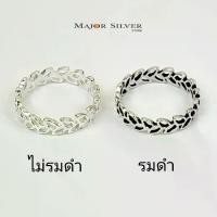 ราคา Olive ring / Silver925: Olive leaf ring, transparent around the band, blackened, fashion, vintage style, 100% genuine silver ring. เชือกร่ม ตอกหมุด (1731466627729622487)