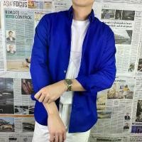 ราคา SHIRTFOLDING เสื้อเชิ้ต แขนยาวคอปก สีน้ำเงิน กระดุมดำ จัดส่งฟรี กทม ผู้ชาย Man Clothing คอจีน ผ้า ทอม เสื้อโปโล สีแดง ชาย ฮาวาย วินเทจ ยืด ขนาด ใหญ่ หลวม vintage tees (1731663360059869743)