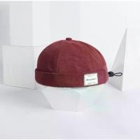 ราคา [พร้อมส่ง] Lucky shop66 VINTAGE Miki Hat Miki Miki NO brim round line Korean adjustable STRAP CAP ready to Ship (1732254664628668818)