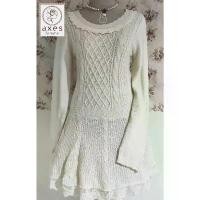 ราคา [ใช้โค้ดเหลือ290฿] Axes femme ชุดเดรสญี่ปุ่นไหมพรมวินเทจโลลิต้า vintage coquette ผ้า ทอ เดรสซี ทรู (1731699651113879105)