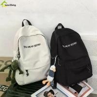 ราคา เป้สะพายหลัง กระเป๋าเป้เดินทาง กระเป๋าแฟชั่น สีพื้น ขาว/ดำ สายปรับความยาวได้ แบบเรียบง่าย สายปรับได้ (1731357143634774441)