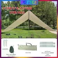 ราคา เต้นท์แค้มป์ปิ้ง ผ้าใบ ผ้าคลุมเต้นท์ สำหรับกันฝน กันแดด พร้อมเสา2ต้น ผ้าใบกันฝน อุปกรณ์ครบชุด เต้นท์ ผ้าคลุมเต้นท์ (1730086569276115555)