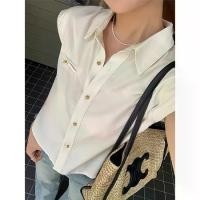 ราคา เสื้อเชิ้ตปุ่มเรียบง่าย, Huang Zheng, สำหรับผู้หญิง, สีทึบ, ทรงหลวม, เสื้อเบลาส์ลำลอง, เหมาะสำหรับฤดูร้อนปี 2025, 142CH398, จีนแผ่นดินใหญ่ เสื้อ baby tee mc jeans กันหนาว sretsis (1731980589626656762)