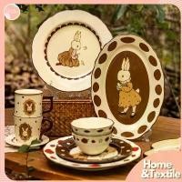 ราคา 【พร้อมส่ง】จานชามเซรามิค แก้วเซรามิค ️ลายกระต่าย สุดคิ้วท์ | Rabbit vintage (1732027670384117314)