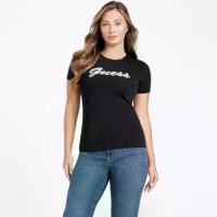 ราคา GUESS WOMEN เสื้อยืดแขนสั้น รุ่น Q4BI11KAKB1 สีดำ (1731600594313448198)