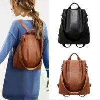 ราคา เป้สะพายหลัง หนังpu สีดำ (1729599445820672250)