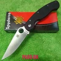 ราคา อุปกรณ์เดินป่า มีดพับ มีดพก มีดเดินป่า มีดพับ Spyderco รุ่น PA60-BK ใบเลสด้ามดำ (1731994061743883445)