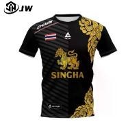 ราคา เสื้อกีฬา สิงโตไทย เจอร์ซีย์ ใส่สบาย ระบายอากาศได้ดี แห้งไว พิมพ์ลาย 3 มิติสุดเท่ สำหรับผู้ชาย เสื้อบอล เสื้อยืดแขนสั้น สามารถปรับแต่งด้วยชื่อและหมายเลขได้ฟรี ออกกำลังกาย Sport ผ้าฝ้าย (17312870596465