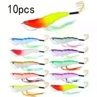 ราคา เบ็ดตกปลา ปลาหมึก ชุด 10 ชิ้น เหยื่อตกปลาน้ำทะเล ไข่เทียม เหยื่อกุ้งไม้ ปลาหมึกตกปลาทะเล ปลาหมึก เหยื่อปลาหมึก ปลาหมึก (1731325052344174986)