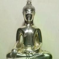 ราคา พระเจ้าคูณมุงคุณ ขนาดหน้าตัก 5 นิ้ว โลหะทองเหลือง ทำสีเงิน พระพุทธรูป ศิลปะล้านช้าง พระบูชา (1730568232150862827)