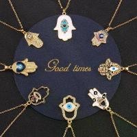 ราคา สร้อยคอตาปีศาจ สไตล์ยุโรปและอเมริกา สำหรับผู้ชายและผู้หญิง ดีไซน์ตาหล่นพืชน้ำมันปาล์มชุบทอง จี้ฟาติมา มาใหม่ เครื่องราง evil eye เครื่องรางevileye jewelry brand (1731760808661780075)