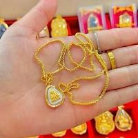 ราคา สร้อยคอพร้อมจี้ จี้พระ พระปิดตา เลี่ยมกันน้ำ สร้อยคองานหุ้ม สองสลึง ลายหางกระรอก สร้อยคอพระ (1731732434365875961)