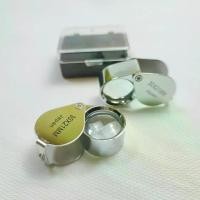 ราคา 30X กล้องส่องเพชร กล้องส่องพระ ขยาย ขยายส่องอัญมณี ของเก่า พร้อมกล่องใส่ (1730028140291852670)