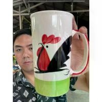 ราคา แก้วเซรามิค ลายไก่ลำปาง ขนาด(สูง6นิ้ว กว้าง 3.25)ขนาด 500ml หรือ 16.9oz ออนซ์ เซรามิค ชากาแฟ ทรงกระบอก แก้วมัค ออกใบกำกับภาษีได้ (1732060600671177422)