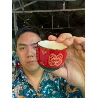 ราคา จอกชา ถ้วยชา ถ้วยน้ำชา เซรามิค ลายแดงวนขอบสีทอง ถ้วยน้ำชาโบราณ จอกน้ำชา ของชำร่วย ออกใบกำกับภาษีได้ (1731015552482511713)