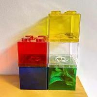 ราคา กระปุกออมสินรูปตัวต่อ วัสดุพลาสติกใส กระปุกออมสินสามารถวางซ้อนได้ เหรียญ ธนบัตร เหมาะสำหรับกระปุกออมสินเปลี่ยน ของกระจุกกระจิก ถังออมสิน (1731968011583325344)