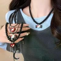 ราคา สร้อยคอหัวใจแมว KT สีดำและสีแดง สร้อยคอจี้รักการ์ตูน douyin couple bracelet สร้อย ที่ นะ นุ่น ใส่ สีเขียว ของ แท้ โคลเวอร์ 5 แฉก สร้อยคอ บิด ตรา ม้า สร้อย ห้อย ตะกรุด (1732096646229101217)