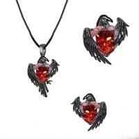 ราคา ต่างหูรูปหัวใจสีแดงนกฟินิกซ์สีดำ สไตล์ยุโรปและอเมริกา ดีไซน์เฉพาะ ไม่ซ้ำใคร เครื่องประดับสไตล์เข้ม ชุดใหม่ สร้อยคอ พร้อม ตะกรุด ตุ้มหู helix ต่างหู โน รู หัวใจ สร้อย รัก สุด ห (1731773368038164677)