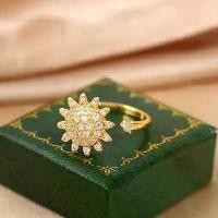 ราคา แหวนเปิดดอกทานตะวัน, ดีไซน์พิเศษ, หมุนได้ 360°, เพทายฝังไมโครทองแดง, ขายร้อนข้ามพรมแดน แหวนปลากระเบน แหวน พรหมประสิทธิ์ แหวน ปราบมาร แหวน เพน แหวน นางกวัก แหวน หาง (1731533144898570482)