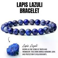 ราคา สร้อยข้อมือมิตรภาพ Lapis Lazuli สีฟ้า ลูกปัด 6/8/10/12 มม. สร้อยข้อมือลูกปัดคริสตัลบำบัด สำหรับเด็ก (1731973603930114203)