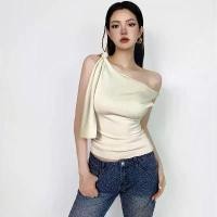 ราคา เสื้อยืดสายสะพายไหล่ไม่สม่ำเสมอ, สไตล์สาวฮอต, สำหรับผู้หญิง, ฤดูร้อนปี 2025 มาใหม่, เสื้อฐานหมุนไหล่แขนกุด, เสื้อยืด เสื้อ กล้าม มี บรา ใน ตัว บรา ลูกปัด เสื้อกล้าม ทอมโอโ (1731427420960884609)