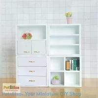 ราคา โมเดลบ้านตุ๊กตา, DIY, เฟอร์นิเจอร์ขนาดเล็ก, ตู้รวมสีขาว, ตู้โชว์เฟอร์นิเจอร์จำลอง, หัตถกรรม, สเกล 1:12 (1731966205992273518)