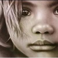 ราคา ภาพวาด เด็กผิวแทนนัยตาเล่าเรื่องราวสีฝุ่นลงกระดาษ (1732100454344525840)