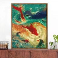 ราคา ภาพวาดสีน้ำมัน, ดิจิตอล, ภาพวาด DIY, ภาพวาดทำมือ, ภาพวาดตกแต่งห้องนั่งเล่น, ภาพวาดสีน้ำมันแนวนอน, ไส้สี, ปลาตัวใหญ่และเบโกเนีย (1731696384626821321)