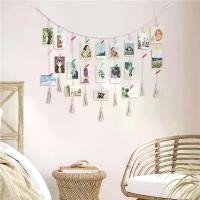 ราคา กรอบรูป, กรอบกระดาษพร้อมคลิปหนีบ, กรอบเชือก, ภาพถ่าย DIY, อัลบั้มรูปแขวน, กรอบรูปติดผนัง (1732301286376507973)